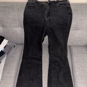 Old Navy Black High-Rise Wow Flare Jeans